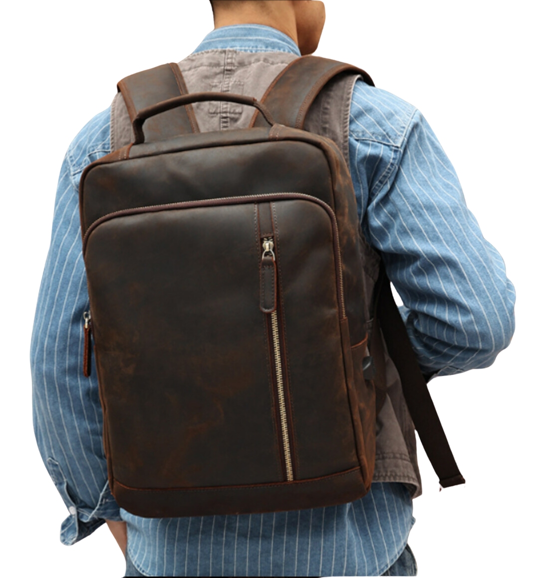 Crazy Horse Leather Backpack PORTLY PAUL RICHARD