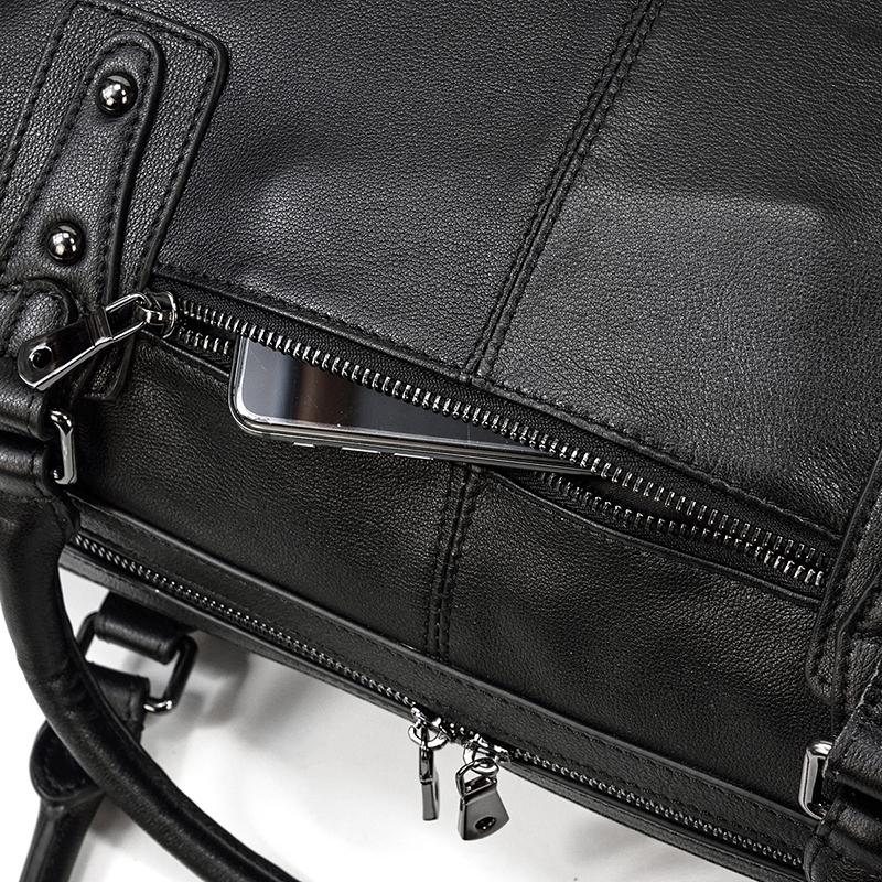 Black Leather Holdall | AALBORG