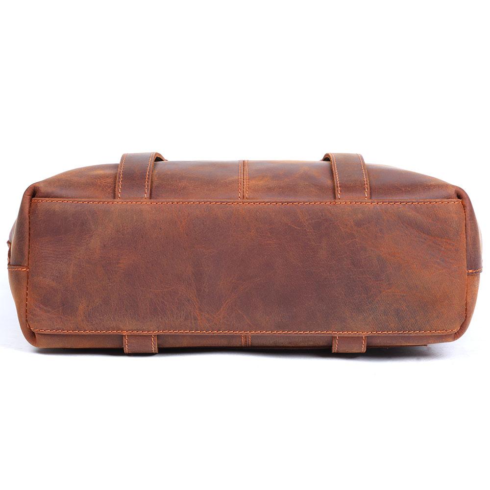 Coffee Leather Tote Bag | METS