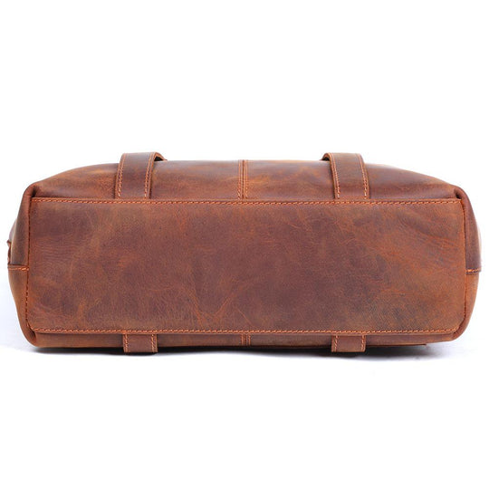 Coffee Leather Tote Bag | METS