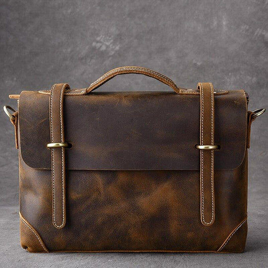Brown Leather Handbag | YPRES