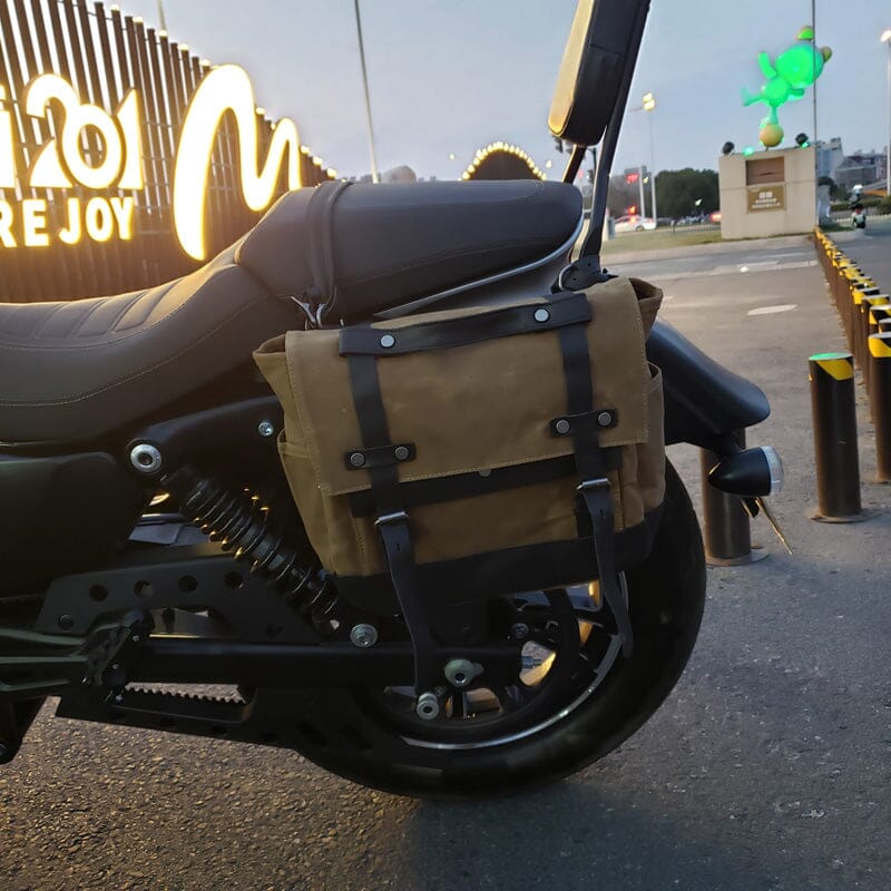 Canvas Motorcycle Saddlebag | SEATTLE