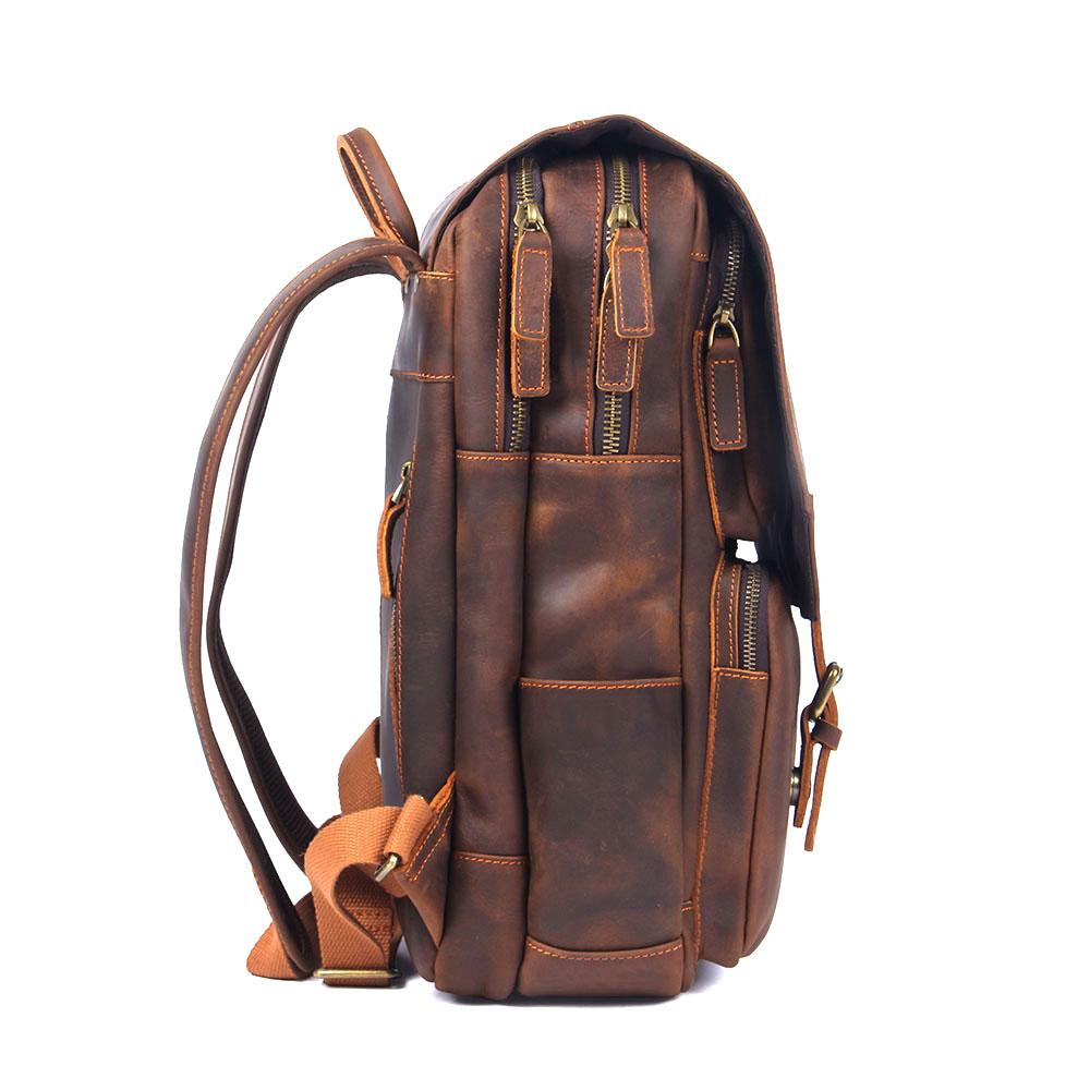 Brown Leather Rucksack | BIEFELD