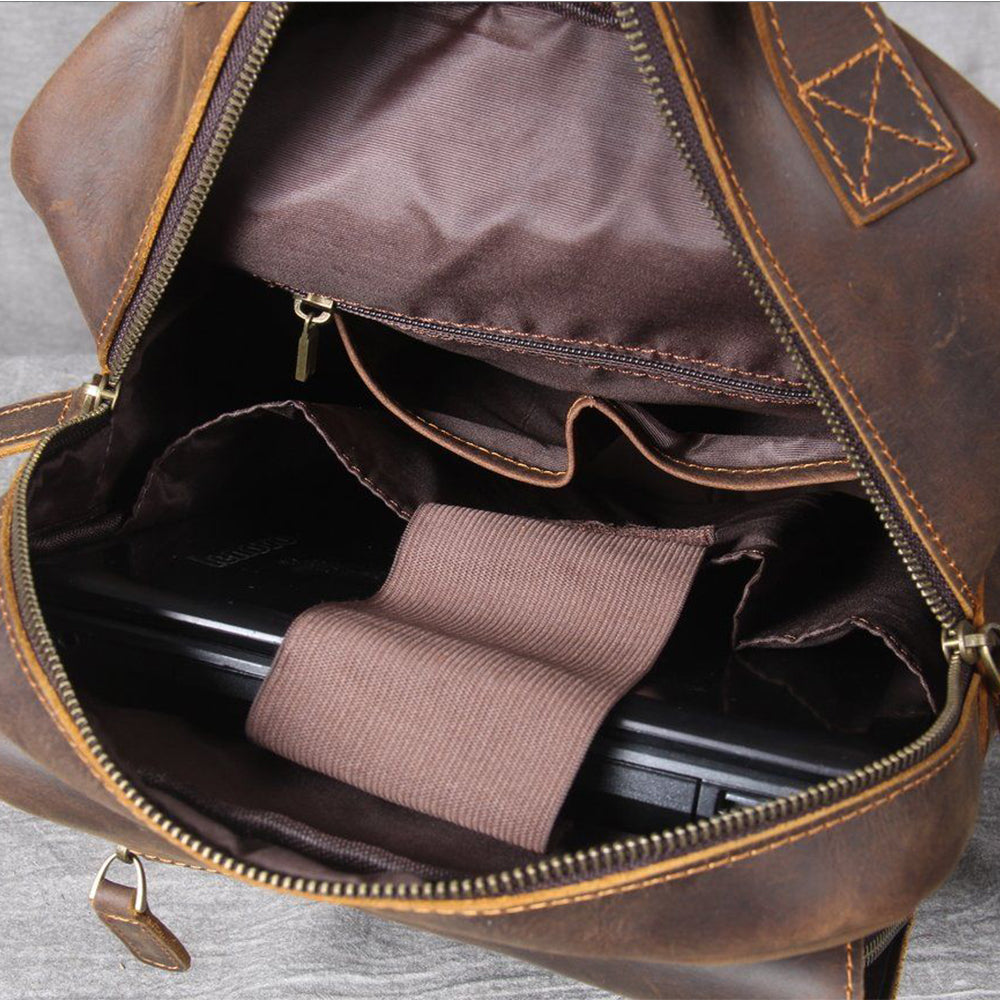 Tan Leather Backpack | MORITZ