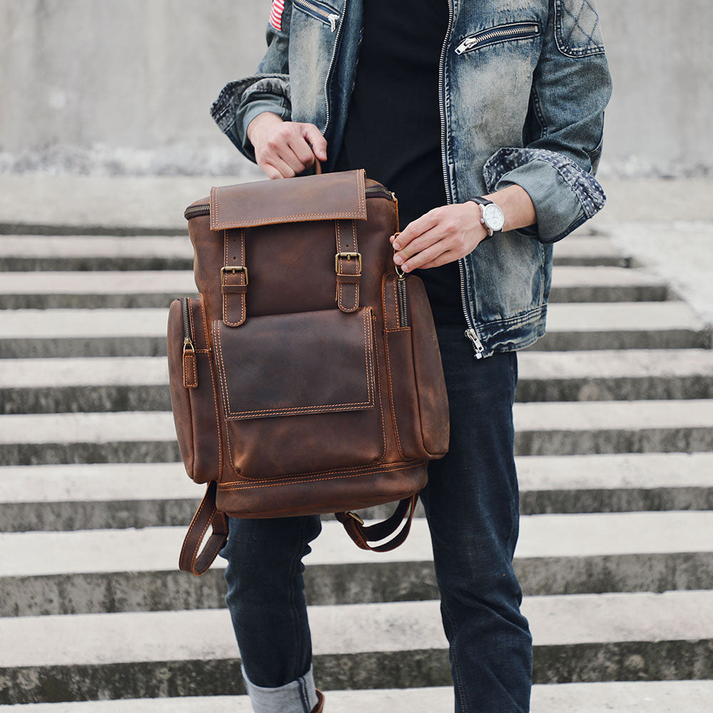 Leather Laptop Backpack | KALMAR