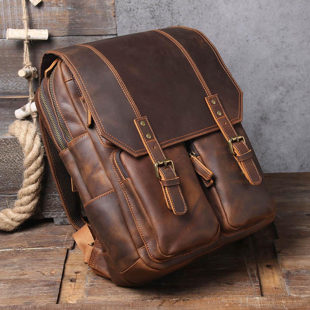 Brown Leather Rucksack | BIEFELD