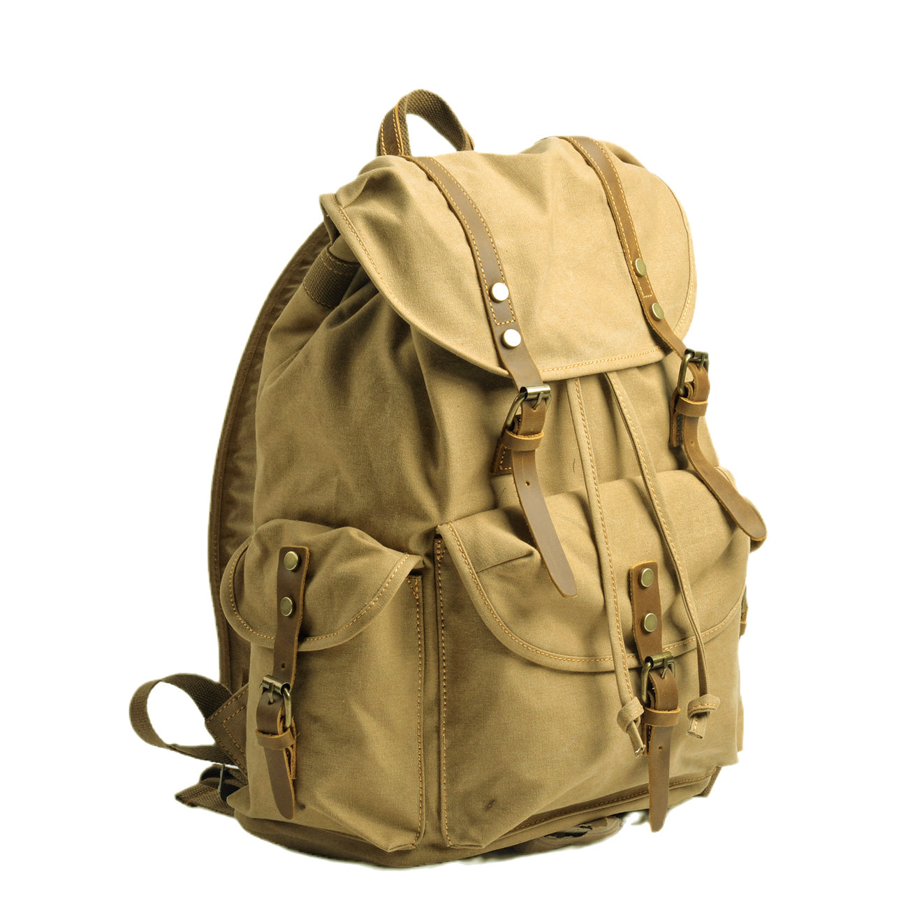 Army green canvas backpack online