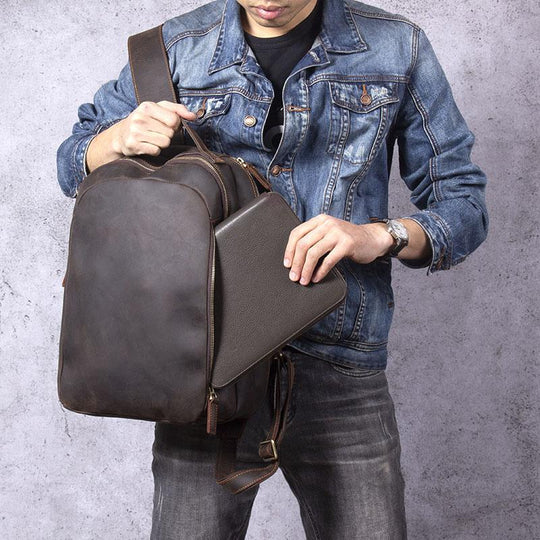 Tan Leather Rucksack | TOLEDO