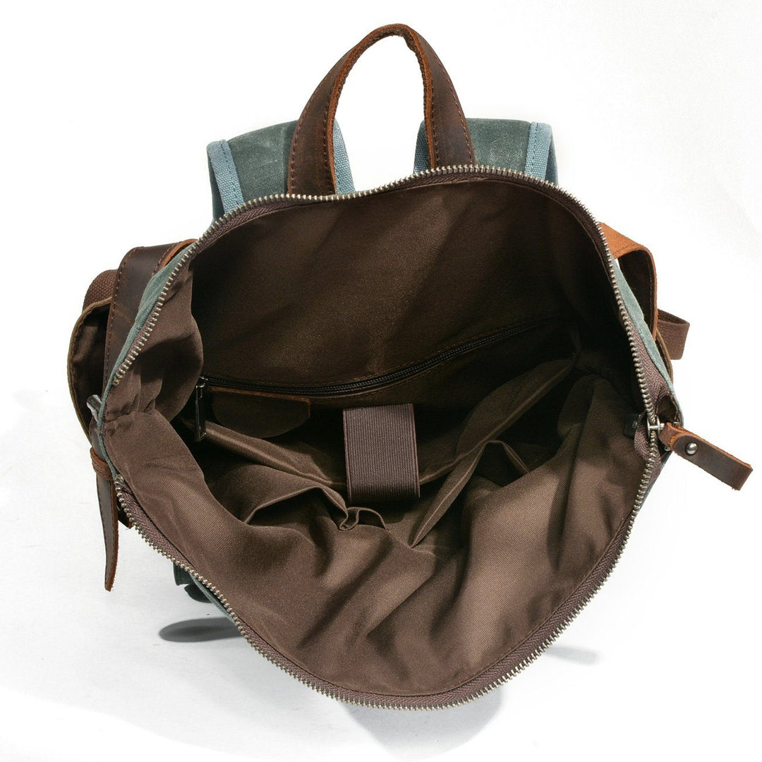 Waxed Canvas Roll Top Backpack | MARSEILLE