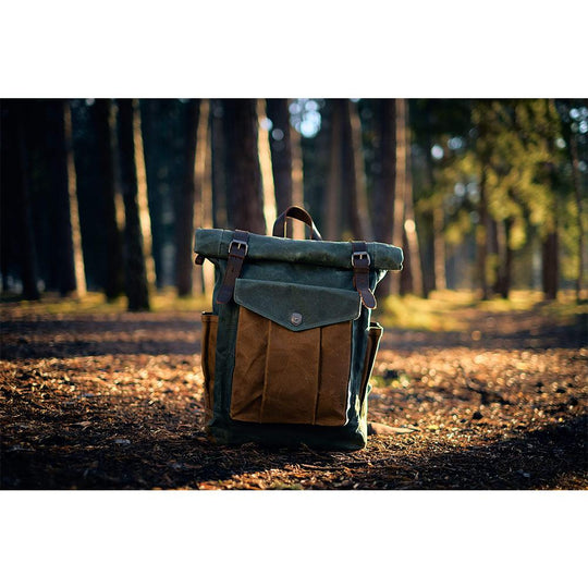 Waxed Canvas Roll Top Backpack | MARSEILLE