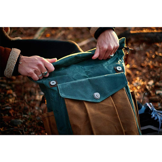 Waxed Canvas Roll Top Backpack | MARSEILLE